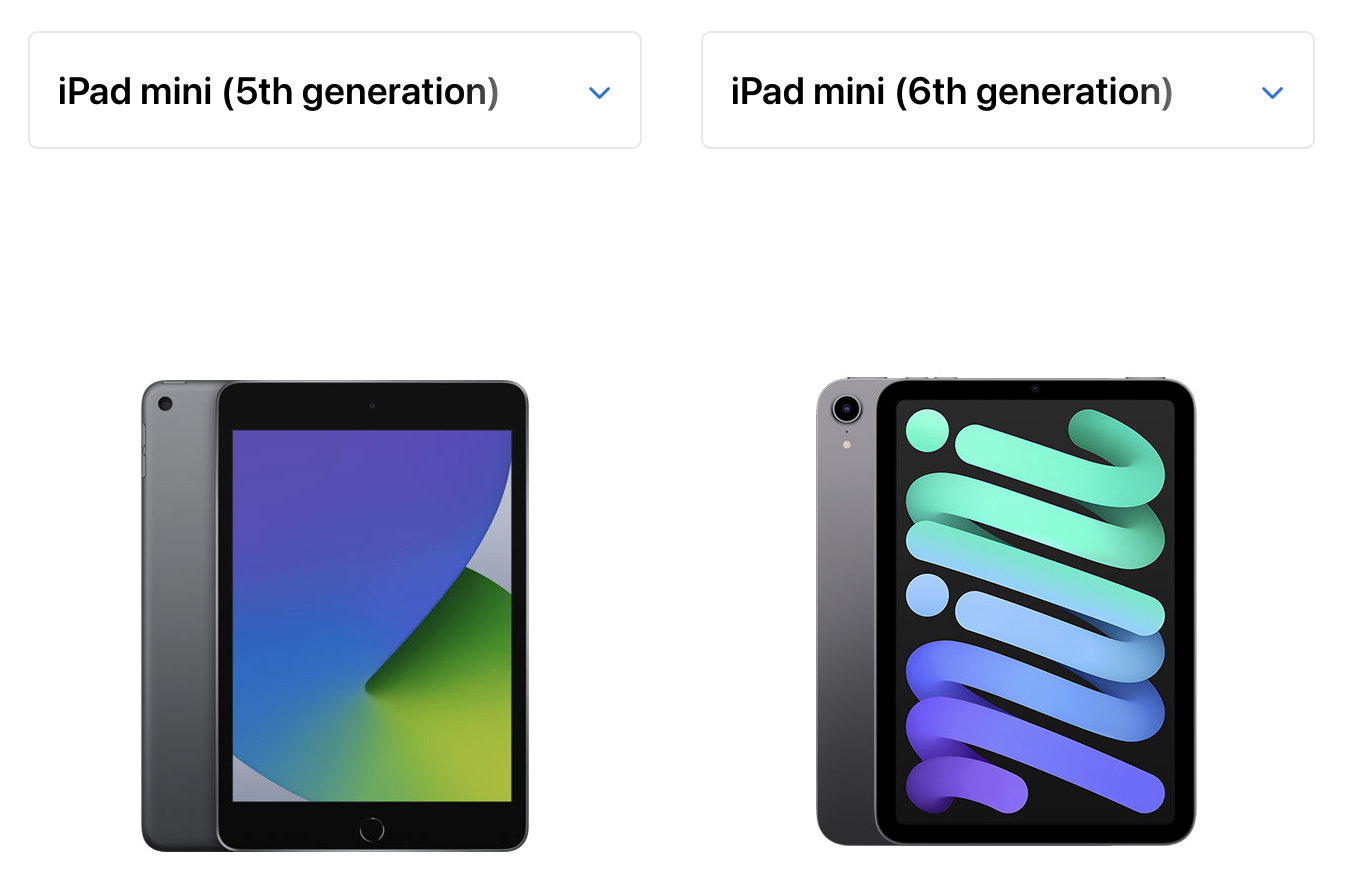 iPad Mini 5th and 6th gen (credit: Apple)